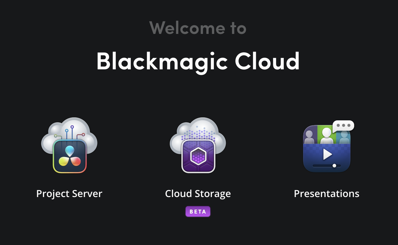 Blackmagic Cloud Storage